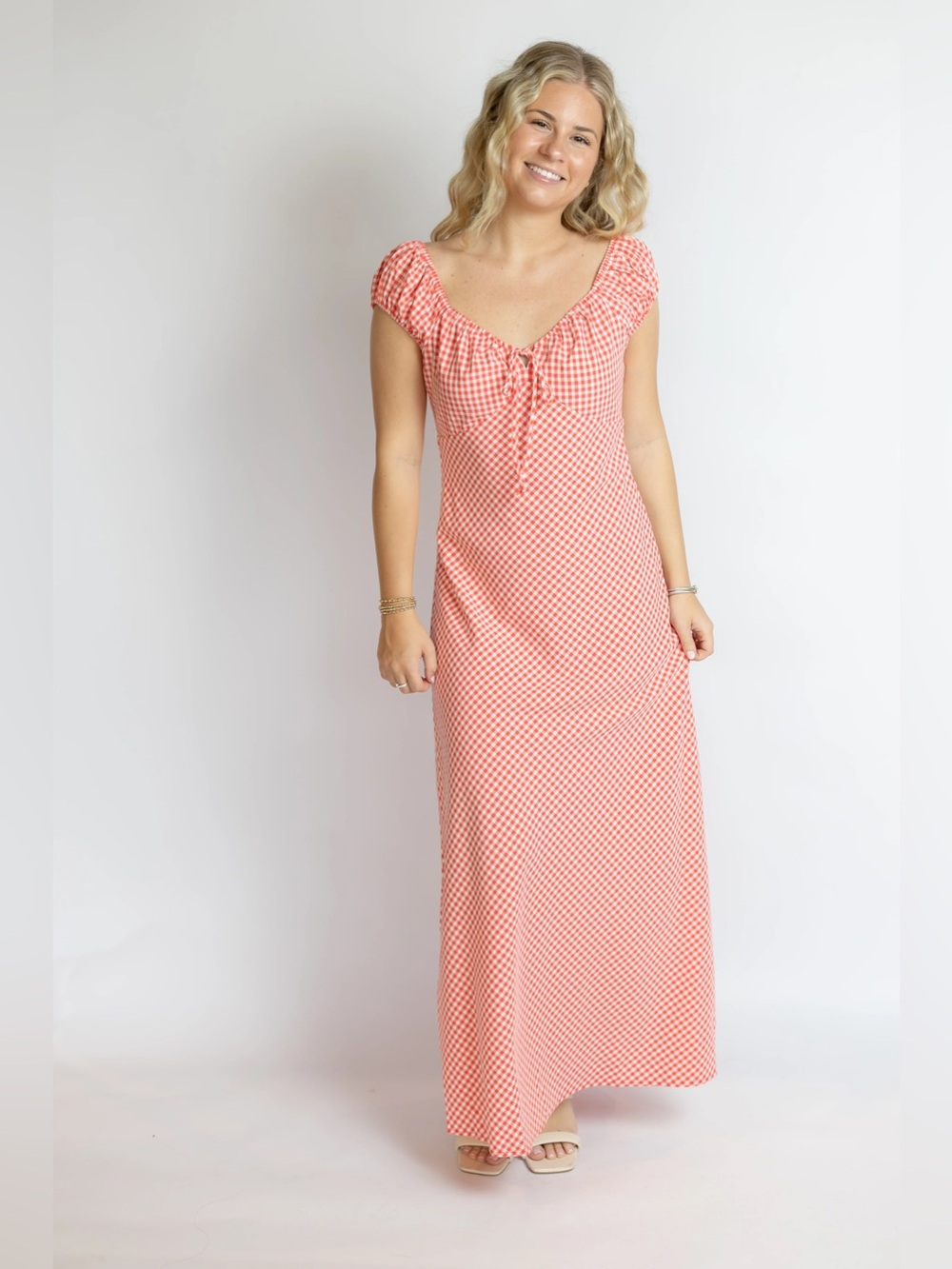 Gianna Gingham Maxi Dress